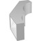 Ekena Millwork 5 1/2-in. W x 14-in. D x 26-in. H Balboa Architectural Grade PVC Knee Brace BRCP055X14X26BOA - alternate 3